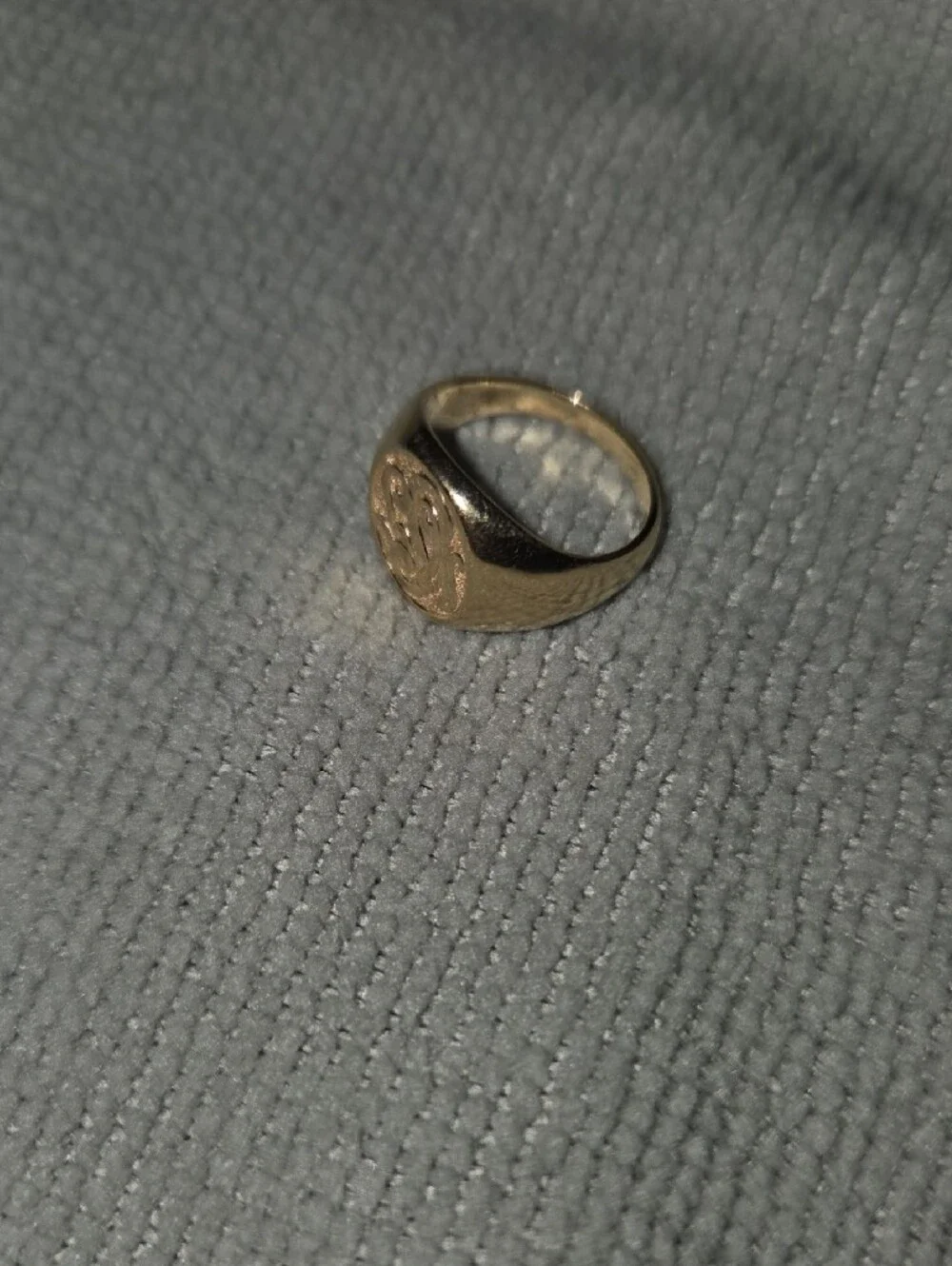 14K Tiffany & Co. Gold Monogram Signet Pinky Ring From The 1940s